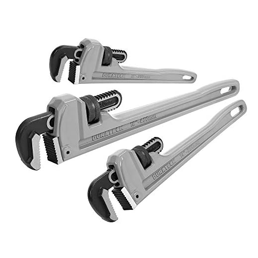 DURATECH Heavy Duty Aluminum Pipe Wrench Set