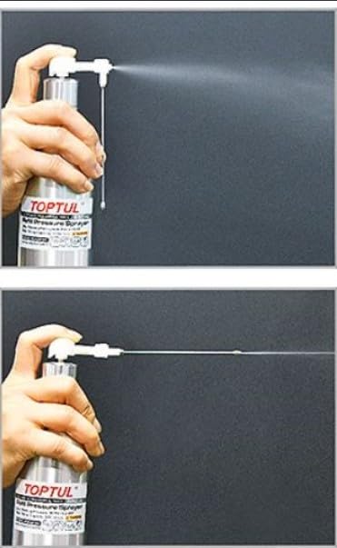 TOPTUL NDAA0165 Druckluft-Sprühflasche 650 ml, Aluminium-Drucksprühgerät mit verlängerter Düse, Schrader-Ventil und Sicherheitsventil