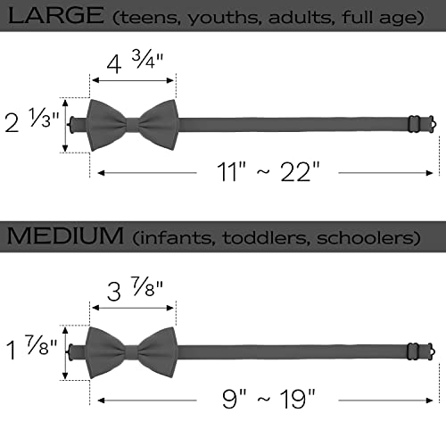 Image of Adam Young Men's Bow Ties Pre-Tied Style Formal Satin Classic Bowtie for Tuxedo Faux Silk
