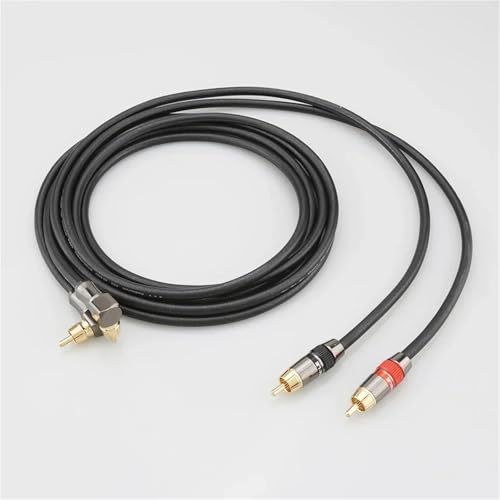 Cable de audio RCA HiFi 0.5m con conector bloqueable en ángulo miniatura 6