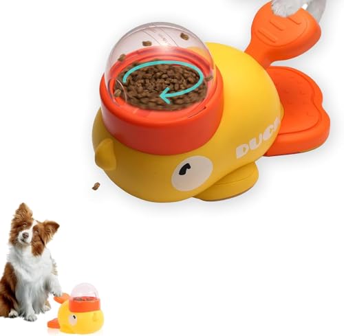 Entenform Hund Slow Feeder Spielzeug für Haustier Futterspender Katzen Hund Interaktion Leckerlis Futterspender für Anreicherung und Unterhaltung