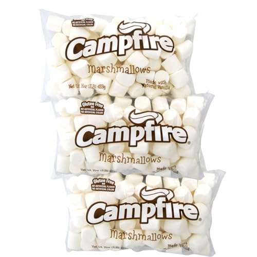 FireStix 3 Pounds of Campfire Large White Marshmallows - Made with Natural Vanilla, No Artificial Flavors - Great for Campfires, S'mores by Firestix - Used condition - US$22.84