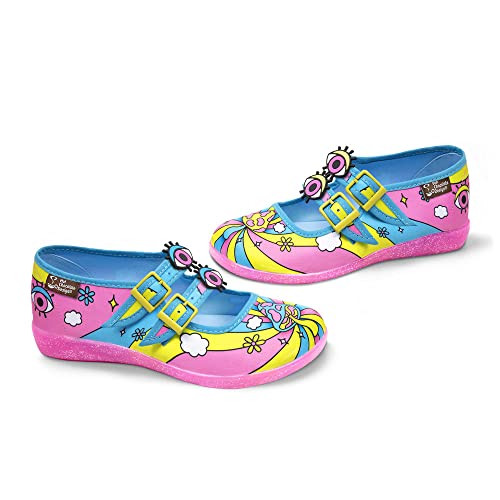 Image of Hot Chocolate Design Chocolaticas Funky Canvas Women's Mary Jane Flat Shoes