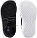 WHITIN Shoes for Kids Wide Toe Box Barefoot Minimalist Zero Drop Loafers for Boys Girls Size 13 Fashion Boat Sneakers Walking Running Elastic No Tie Black White 31