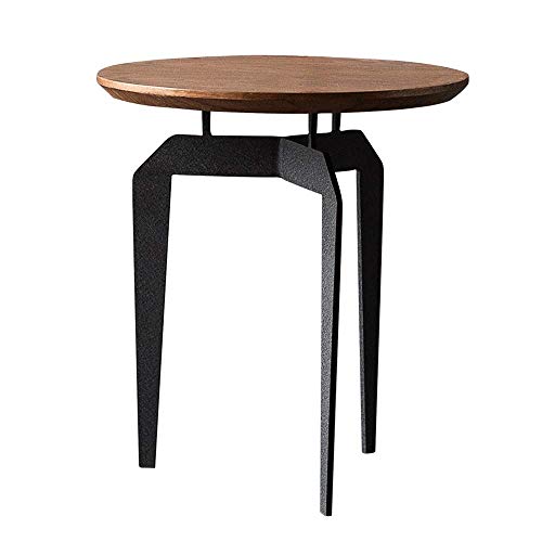 Home&Selected Furniture/Industrial Style Round End Table Living Room S