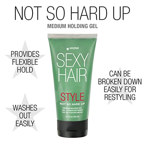 Sexyhair Style Not So Hard Up Medium Holding Gel, 5.1 Oz | Flexible Formula | Allows For Re-Styling | All Hair Types #TOP5