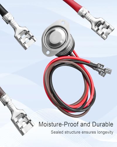 QAGGUM Refrigerator Defrost Thermostat Fit for Supco Larkin Chandler Bohn Climate Control, 3 Wires fan and Defrost Teminator AC:120 240 55°F-35°F Range Resistive Amps: 25 Volts Replace SL5709 4751C
