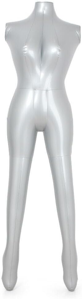 Female Full Body Inflatable Mannequin Dress Form Display Torso Model,PVC Portable Armless Dummy for Clothing,for Retail Store,for Museum or for Travel Display Use, Size S, Height 61 in, Bust 30.5 in