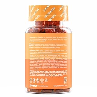 Vitamina C per Bambini - Senza Zuccheri e Senza Glutine - 40 mg di Vitamina C e Zinco - con Vitamine B6, B12 - Per Bambini - Integratore Masticabile per il Sist - Novomins
