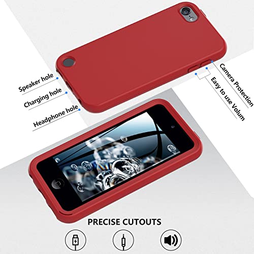 Coque iPod Touch 7e génération rouge silicone antichoc robuste - 2