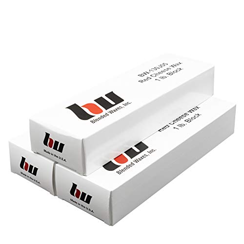 Blended Waxes, Inc. - Cheese Wax Block - Fully Refined Premium Wax For Cheese Making - Food Grade Wax, Can Be Used For A Variety Of Different Cheese Types (Red, 3-Blocks) #TOP1