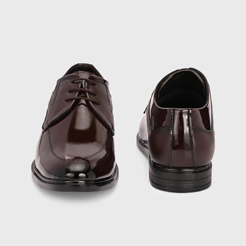 Image of Centrino Men's Formal Lace-Up Shoes | Soft & Comfortable Formal Shoe| Lace-Up, Textured Detail, Formal Business Style | Stylish-Looking Footwear (9363)