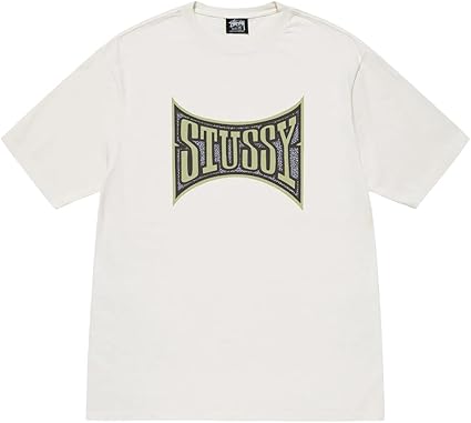 STUSSY ステューシーアフリカンプリント 半袖シャツ 美品 USA製 STUSSY ステューシー ALOHA バックプリント 半袖Tシャツ