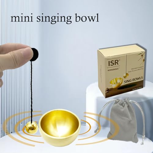 YOYODOGS Mini Singing Bowls for Healing Set,Portable Sound Bowl Brass Handcrafted for Yoga,Meditation And Mindfulness,Chakra Healing Relaxation Gifts For Men,Women - Image 4
