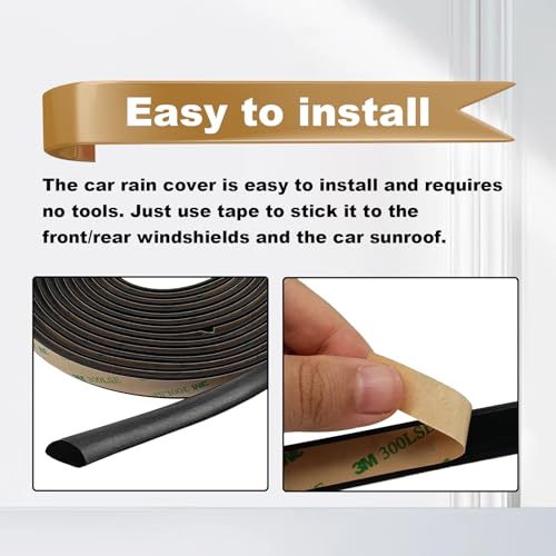 Pleoos Car Windshield Seal Strip, Sunroof Seal Rubber Seal Seal Strip for Car Front & Rear Windshield/Sunroof/Windows Weather/Sliding Doors Sealing Stripping(16.5FT/5M)