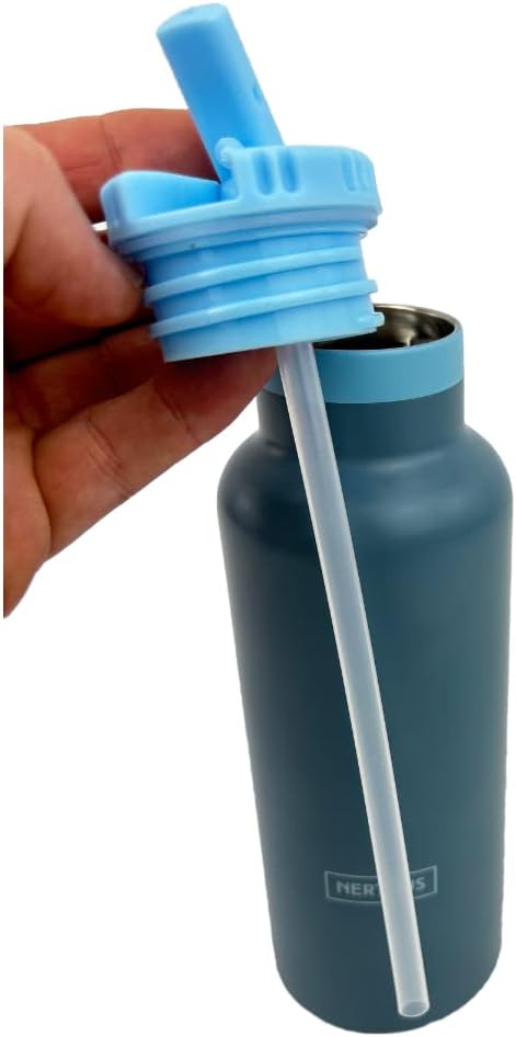 NERTHUS Sport Double Wall Thermos Bottle for Cold and Hot with Straw Stopper