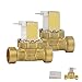 EXLECO 2 Pcs G1/2" Elettrovalvola a Solenoide NC Elettrovalvola 12V Elettrica in Ottone Normalmente