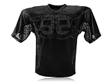 Full Force Erwachsene Trainingstrikot Einfaches American Football, Schwarz, 3XL/4XL