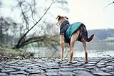 HUNTER Hundemantel UPPSALA ALLROUNDER, Farbe: anthrazit/petrol, wasser- und windabweisend, herausknöpfbares Innenfutter, reflektierende Paspeln, elastische Fixiergummis, optimaler Sitz, Größe: 50