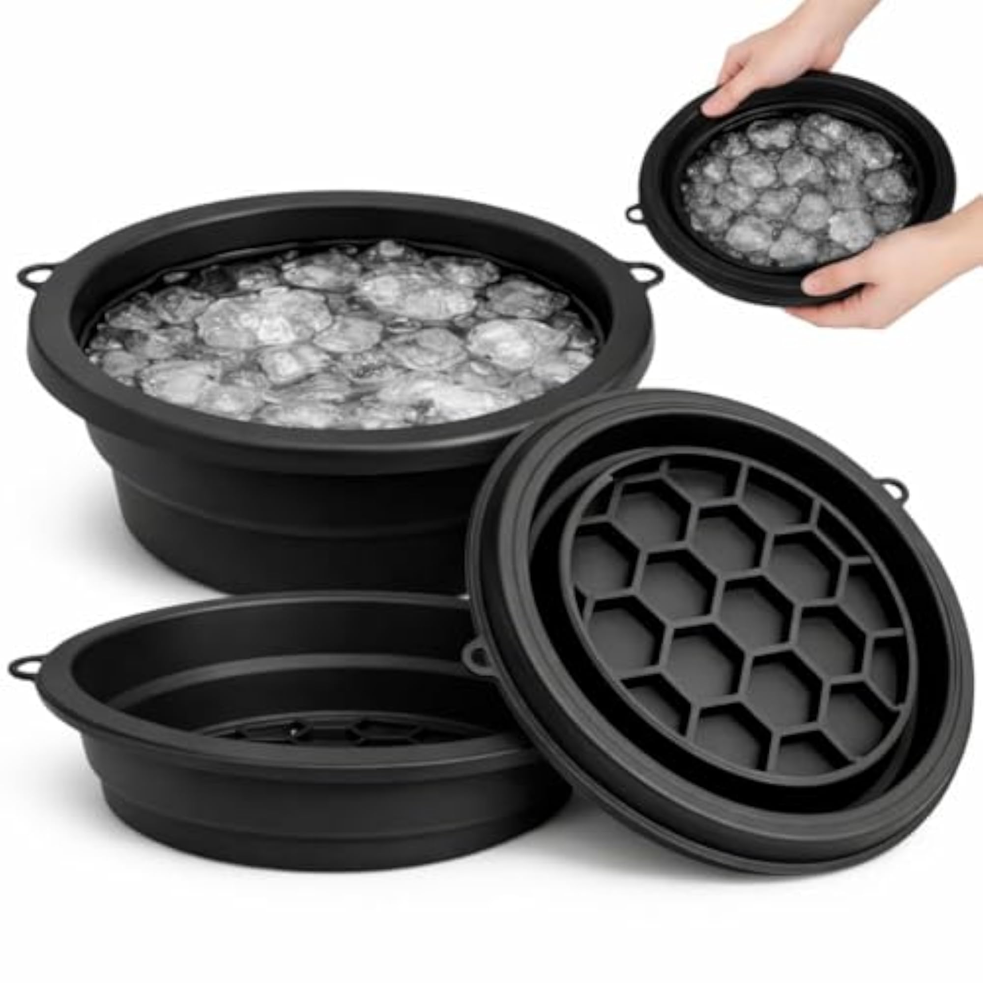 Face Ice Bowl with Built-in Ice Tray
