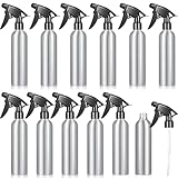 Suclain 12 Pcs Aluminum Spray Bottles with Nozzle 250ML 8.5 oz Capacity Reliable Aluminum Spray Bottles Metal Fine Mist Bottle Sprayer Atomizer for Hairdressing Tool Water Cosmetic Perfume Toner Face