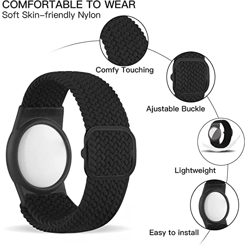 Dingfeiyu Nylon Kids Wristband for Airtag Anti-Lost, Anti-Scratch Bracelet Kids, Airtag Tracking Watch Wrist Strap Child - Image 2