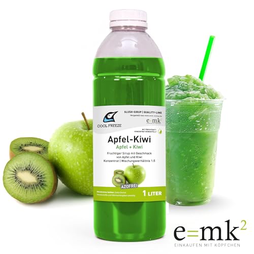 Slush-Sirup Eis 6×1 L Cocktail-&Quality-Line | Daiquiri (Erdbeere), Piña Colada (Ananas-Kokos), Caipirinha (Limette), Cherronia (Sauerkirsche), Apfel-Kiwi, Mystery Dunkle Beeren Vorteilset Deluxe – Bild 7