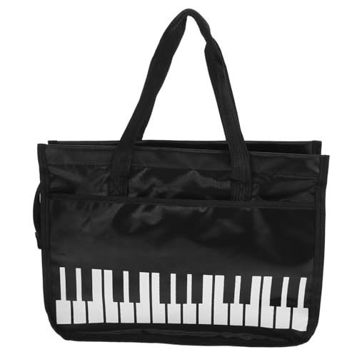 Totority Music Folder Sleeves for Violin A4 Size Storage Bag Sturdy Music Score Holder Piano Keyboard Design