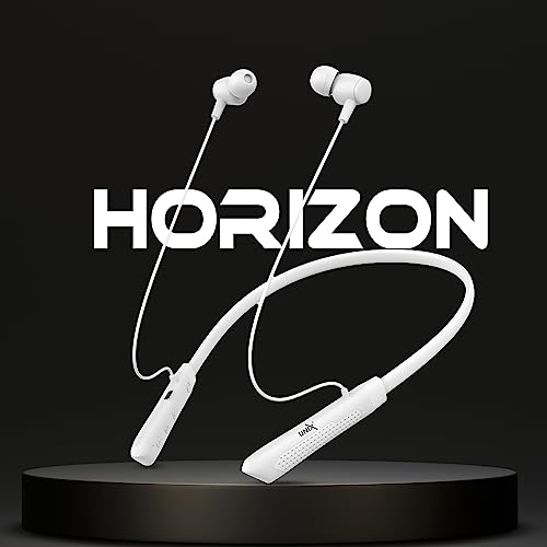 Image of Unix UX-700 Horizon Wireless Neckband | 34-Hour Playtime | Extra Bass | Magnetic Earbuds | Bluetooth Headset with Mic | Sweatproof | Ergonomic Fit | 200mAh Battery | Hands-Free Calling (White)