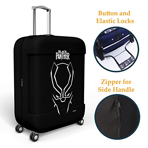 Heart-Home-Marvel-Black-Panther-Luggage-Cover-Polyester-Travel-Suitcase-Cover-Washable-Stretchable-Suitcase-Protector-18-22-Inch-Small-Black