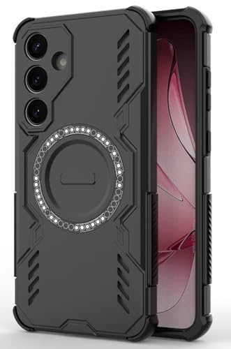 Image of ShieldTech Back Cover Case for Samsung Galaxy S24 FE 5G | 360 Protection Mobile Phone Case | Mag-Safe | Camera Protection | Samsung Galaxy S 24 FE Back Cover | Samsung Galaxy S24FE 5+G - Black TPU+PC