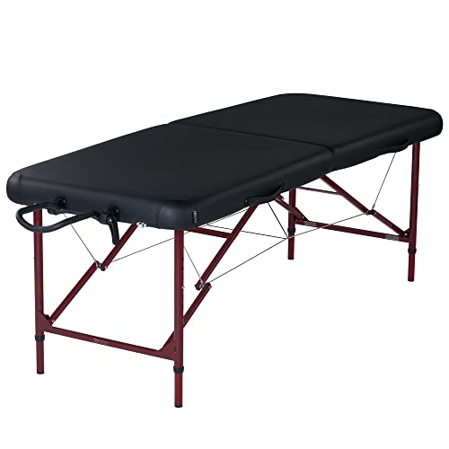 Master Massage Zephyr Lightweight Portable Massage Table Package- Tattoo Table- Spa Bed (Black, Maroon) - Thumbnail 2