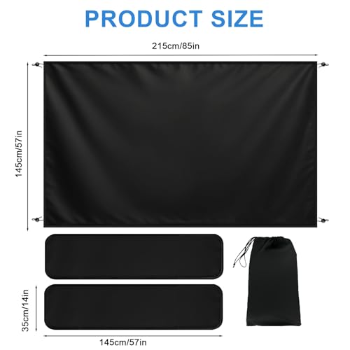 600D Waterproof Oxford RV Truck Rear Door Shower Curtain for Mercedes-Benz Sprinter, Ford Transit, Ram Promaster Vans - Quick Magnetic Installation, Privacy Protection, Includes Storage Bag