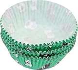 Backförmchen für Muffins grün Fußballmotiv H 25mm D 50mm 60er Beutel Pergamenter