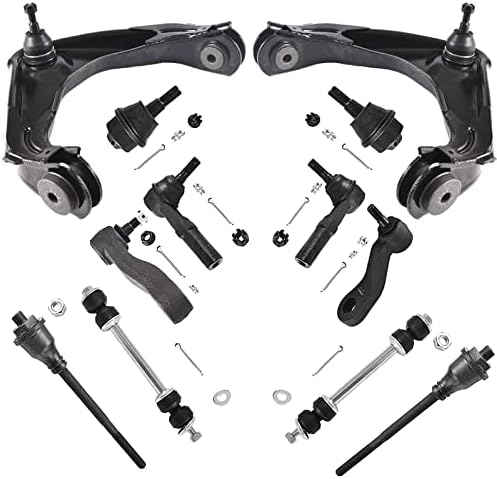 ASTARPRO - 8-Lug Suspension Kits Front Upper Control Arms(zerk) with Ball Joints+Tie Rod+Sway Bar+Steering Pitman Arm+ Idler Arm Replacement for Silverado Sierra Suburban Yukon XL 1500 2500 Hummer H2