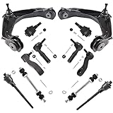 ASTARPRO - 8-Lug Suspension Kits Front Upper Control Arms(zerk) with Ball Joints+Tie Rod+Sway Bar+St