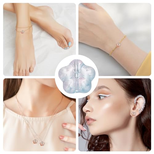 Cuentas de flores de cristal para hacer pulseras a granel y proyectos de bisutería creativa 6