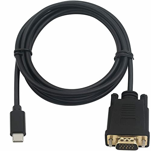 Multibao USB C to VGA Cable Thunderbolt 3 Port USB-C Type-C Male to VGA Male Adapter for MacBook Surface Book Dell XPS Pixelbook Lenovo Samsung Monitor and More (1M)