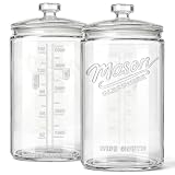 Dwbligt Glass Cookie Jars with Lids Airtight, 1.5 Gallon Glass Jar, 2 Pack