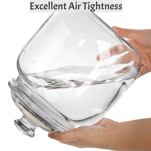 Image of Goaste 135oz Acrylic Cookie Jar with Lid, Airtight Candy Jar Unbreakable, Clear Plastic Apothecary Jar with Silicone Sealing Ring for Dog Treats, Snack, Nuts, Chocolate, Sugar, Herbs, Spices, Cereals