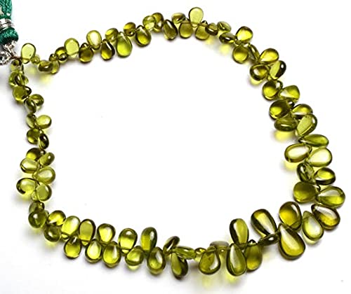 Vesuvianite perles poire pour créer vos colliers bohèmes et bijoux d'été