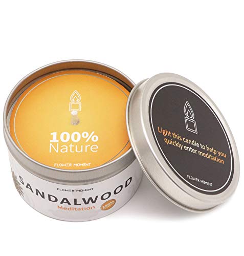 Flower Moment Sandalwood Scented Candle For Meditation Yoga Detox, Relaxing, Made Of Natural Soy Wax Candle Long Lasting Highly Scented For Women Aromatherapy Candle #TOP2