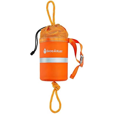 Skog Å Kust Rescue Throw Bag w/ 50-Feet of Floating Reflective Rope (Orange Reflective, 50' x 8mm) Cover