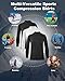 Rolimaka 3 Pack Boys' Girls' Thermal Compression Shirt Crew Neck Fleece Lined Base Layer Top Youth Long Sleeve Athletic Soccer Baseball Undershirt L