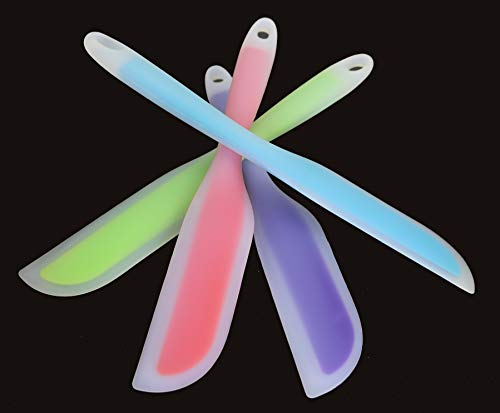 Nonstick Silicone Knife Shaped Flexible Kitchen Spatula Scraper Turner,Kitchen Cooking Utensils With Nylon Core (Purple(Set Of 2)) #TOP5