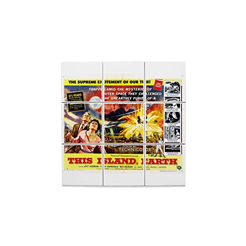 Affiche rétro This Island Earth céramique anti-humidité pour déco durable