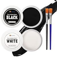 nsxsu Face Paint, Face Painting Kit Professional for Kids and Adults, Facepaint Kit with Brushes for Halloween SFX Makeup Skull Clown Art Theater