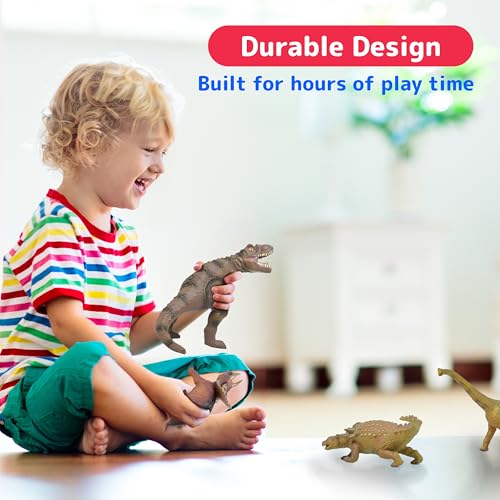 PREXTEX Jumbo Dinosaur Toys Set - 5 PCS Large, Realistic Dinosaur Toys for Kids - Lifelike Dino Toy Figures for Play and Learning - Giant Dino Figures with Hand-Painted Details - Thumbnail 5