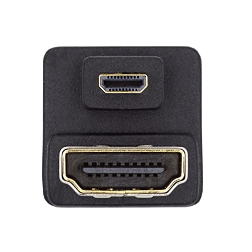 Adaptador xiwai Micro HDMI Macho a HDMI Hembra Ángulo 360° miniatura 2