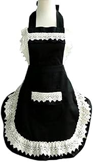 Lovely Lace Work Adjustable Apron Home Shop Kitchen Cooking Women Ladies Aprons